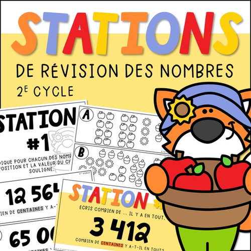 Stations de révision des nombres - 2e cycle | La classe de Karine