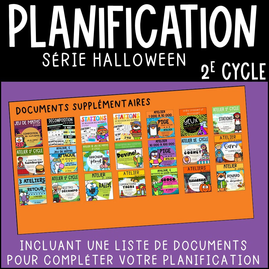 Thumbnail: Planification - Série Halloween - 2e cycle