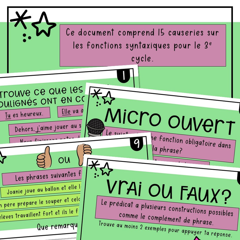 Thumbnail: Ensemble - Causeries Grammaire - 3e cycle