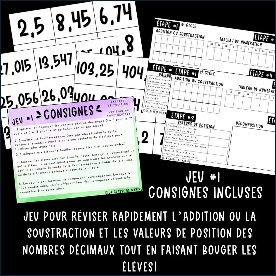 Thumbnail: Maths Éclair - Jeux sur les nombres décimaux  - 3 en 1