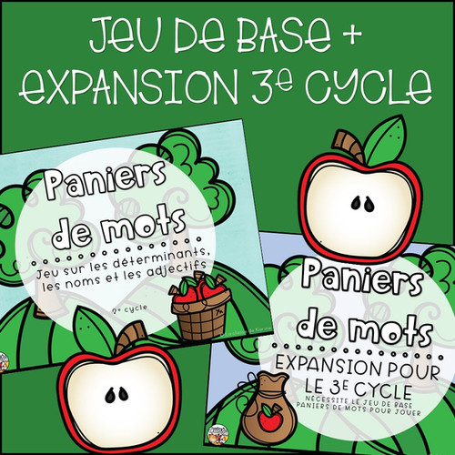 Paniers de mots - Jeu de base + expansion - 3e cycle | La classe de Karine