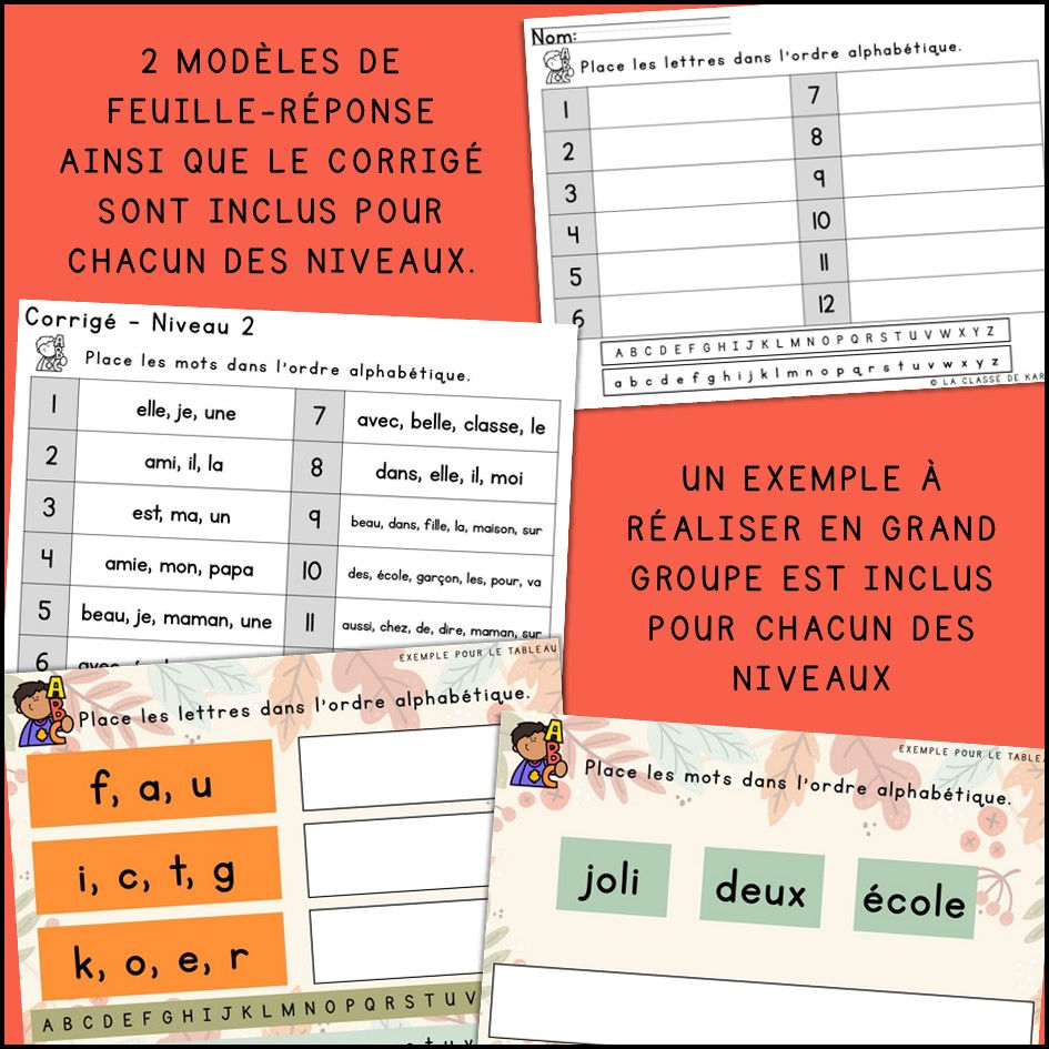 Thumbnail: L'ordre alphabétique d'automne - 1er cycle