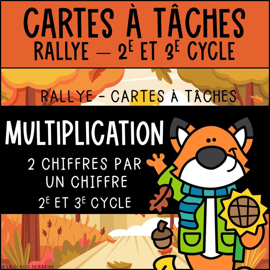 CàT - Multiplication - 2 chiffres par un chiffre - 2e et 3e cycle