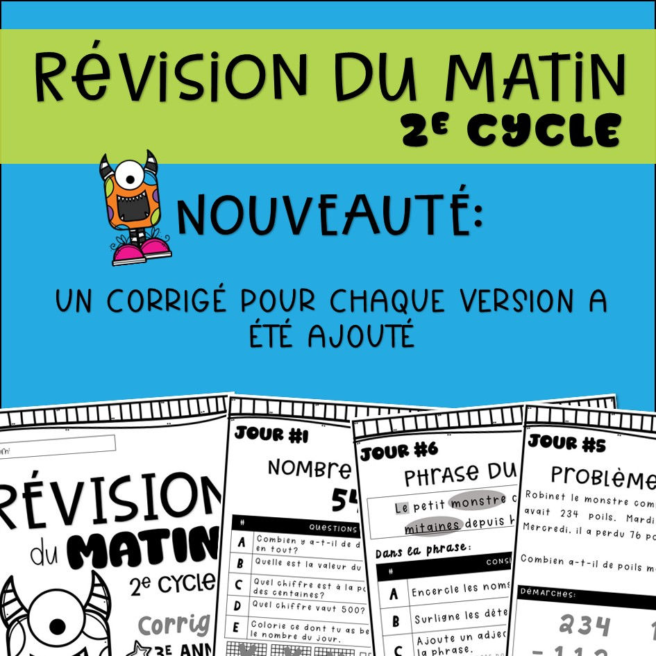 Thumbnail: Révision du matin - Rentrée scolaire - 2e cycle