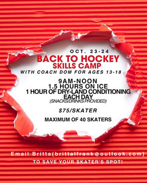 Back to Hockey Skills Camp, Oct 23-24