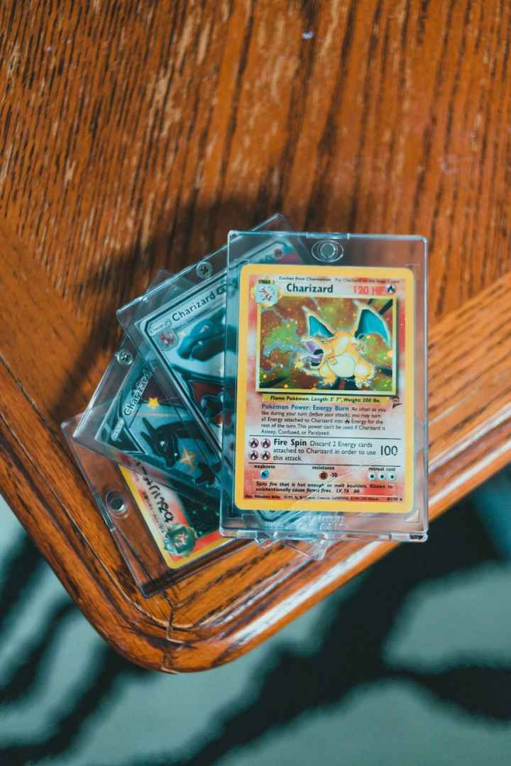 pokemon cards on the table