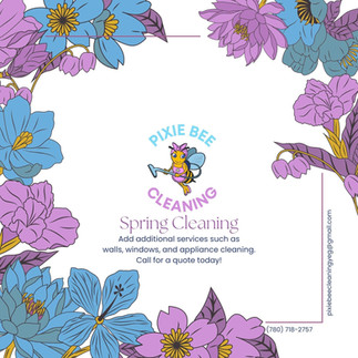 Social Media Post for Pixe Bee Cleaning