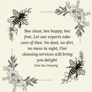 Social Media Post for Pixe Bee Cleaning