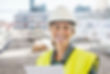 Smiling construction worker