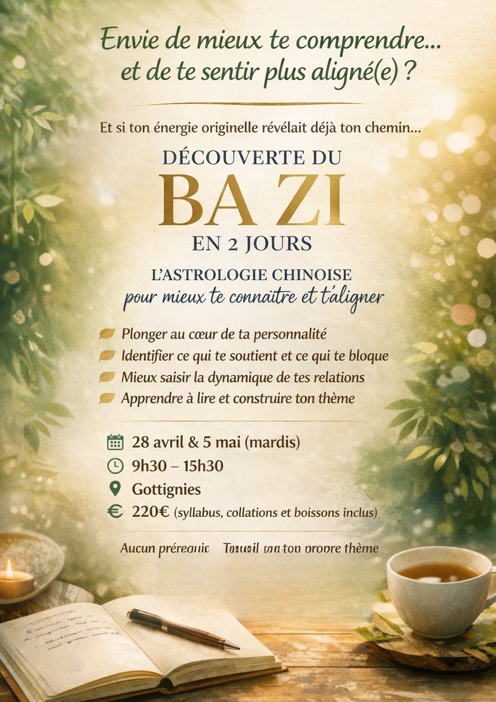 Initiation aux Ba Zi (Astrologie chinoise) - 2 jours