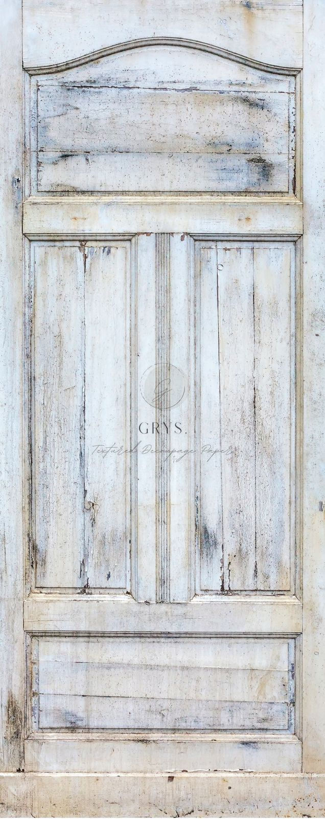 GRYS. Textured Decoupage Paper- Weathered Door