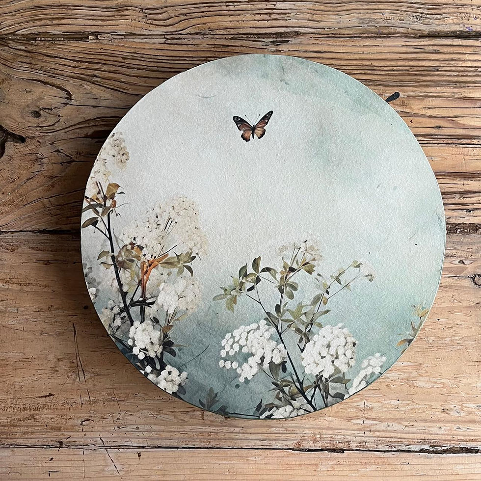 Lazy Susan - Grey Butterfly - 385mm Dia