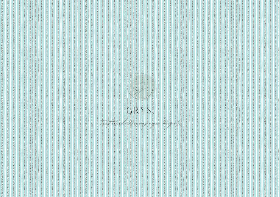 GRYSIE Textured Decoupage Paper-Teal Pin-stripe