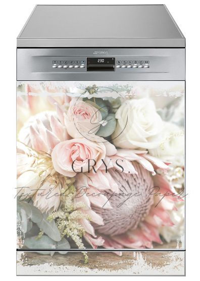 Miniatura: GRYS. Textured Decoupage Paper- Dishwasher Panel