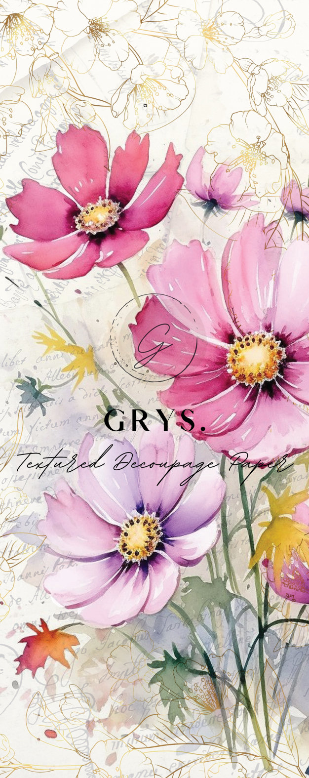 grystextureddecoupagepapercosmosdoor