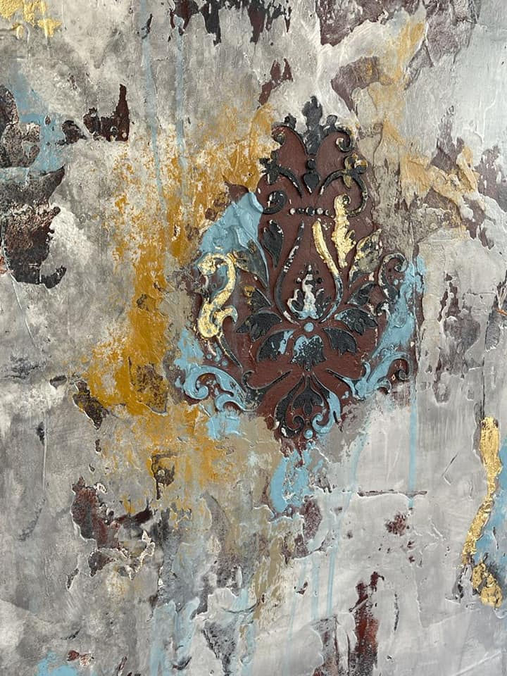 Miniaturbild: GRYS. Textured Decoupage Paper- Susan Serfontein colab - Beautiful Wall