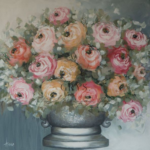 GRYS. Textured Decoupage Paper- Amanda colab -Springtime