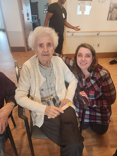 Photo: Ms. Thérèse Despres, Resident and Ms. Julie Bernard, Director of the Foundation