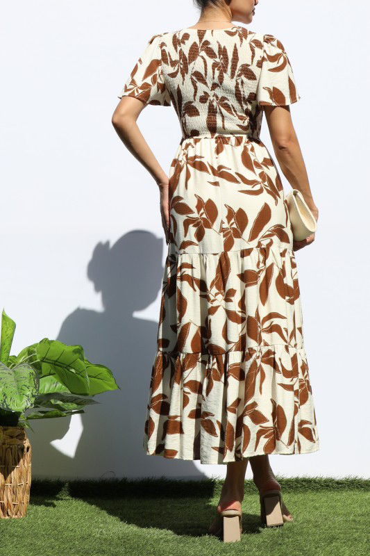 Thumbnail: Mocha Print Dress 173