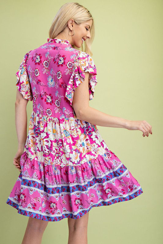 Thumbnail: Pandora Mixed Print Dress 161