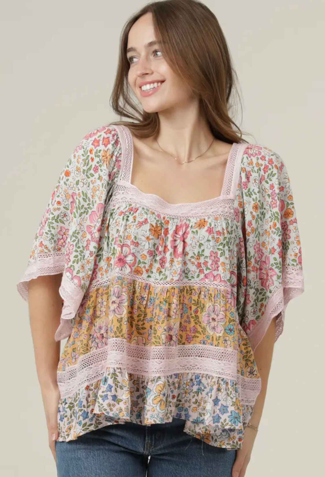 Franklin Mixed Floral Print Top 147