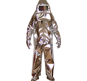 Uniforme completo, escafandra, chaqueta, guantes, pantalon de viscosaa aramida para aalta temperatura