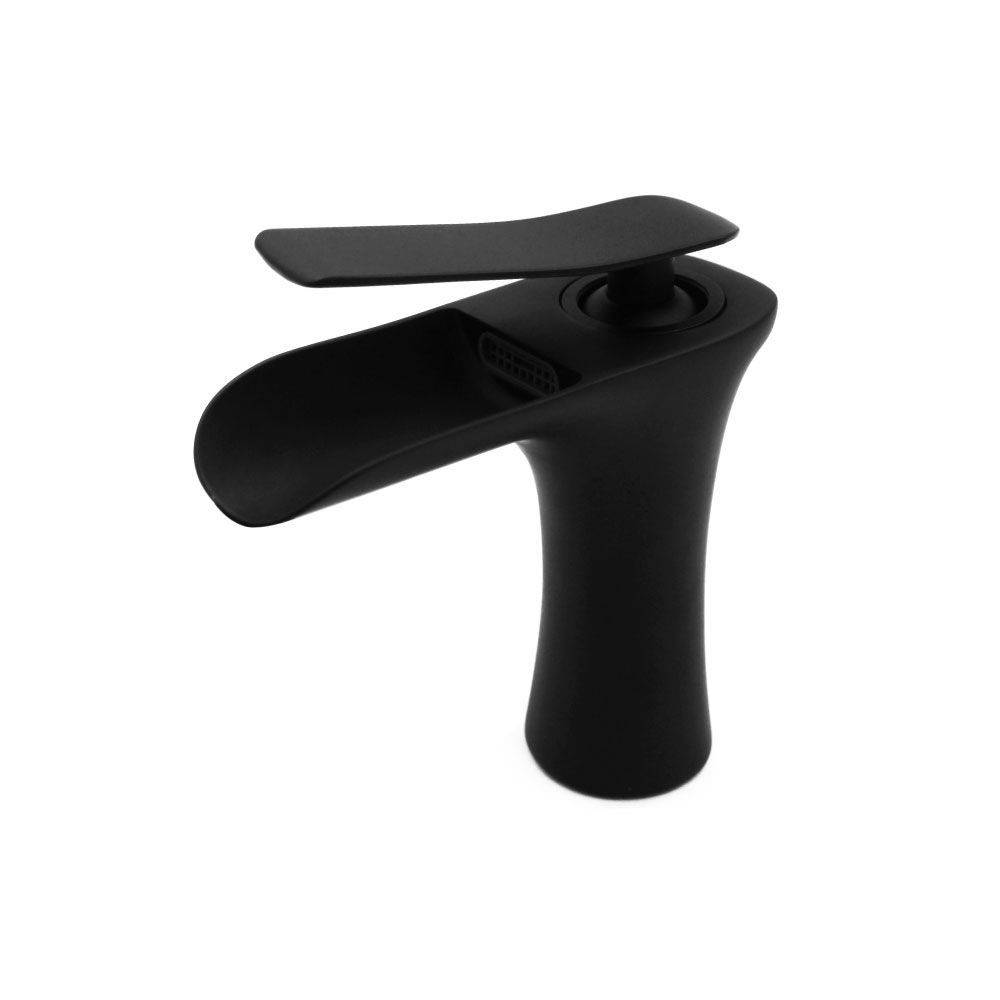 بطارية مغسلة ديكور قصيرة أسود