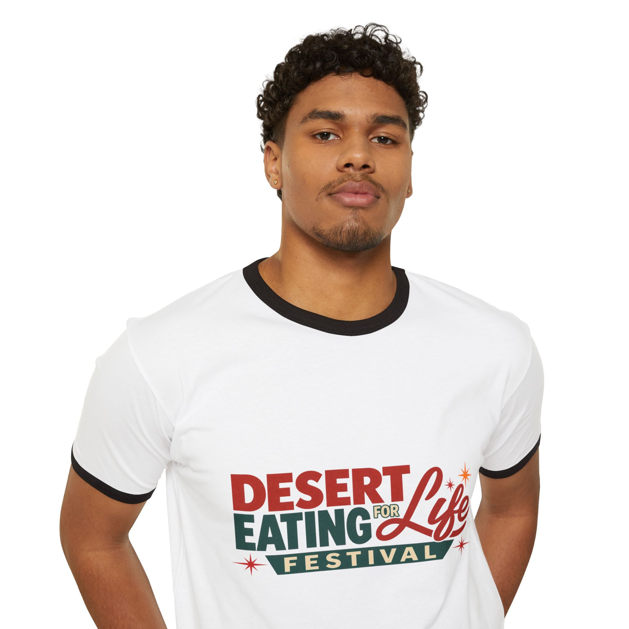 DESERT EATING FOR LIFE Ringer T‑Shirt — EAT TO LIVE Tee