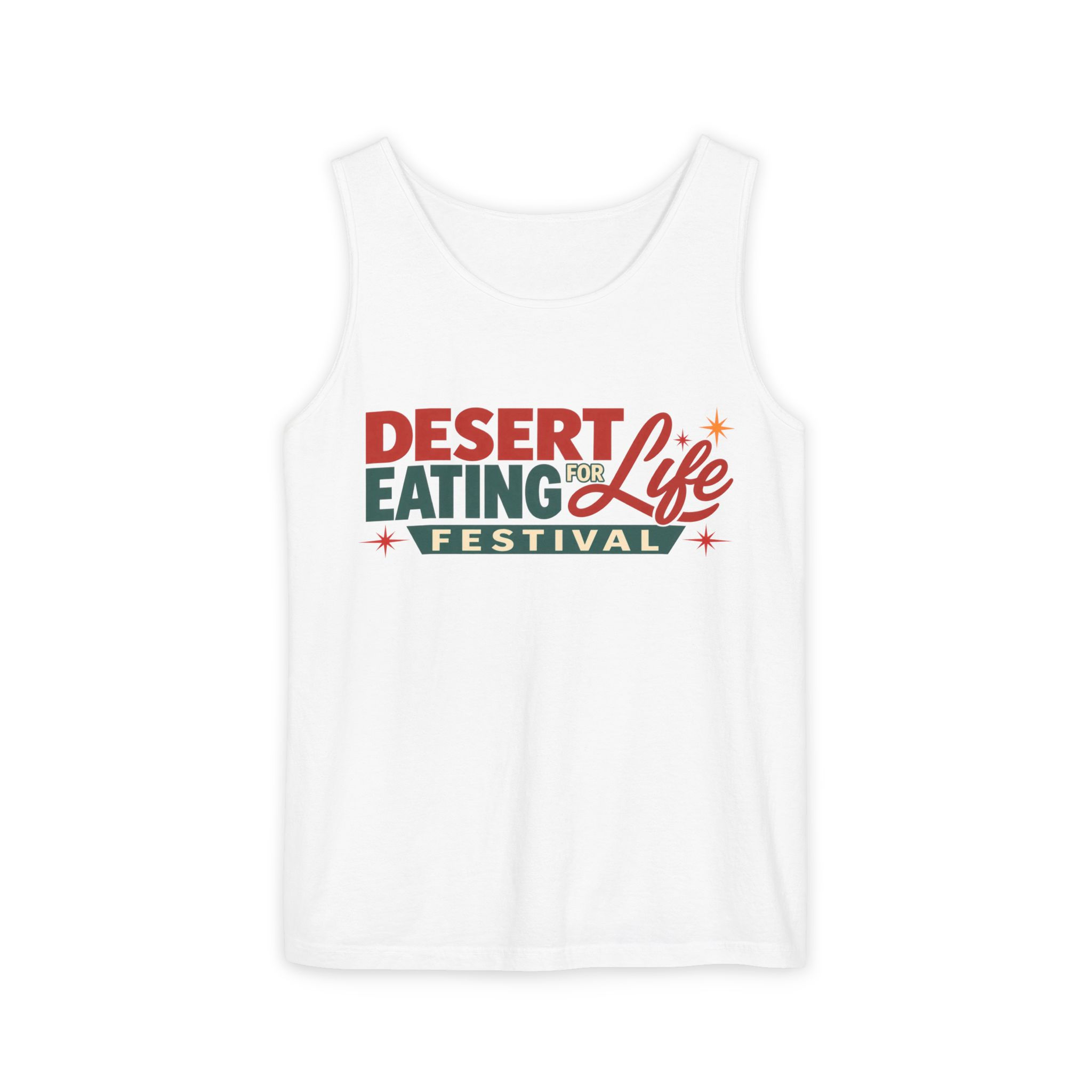Desert Eating for Life Festival Tank Top — "Eat to Live" Retro Festival Tank