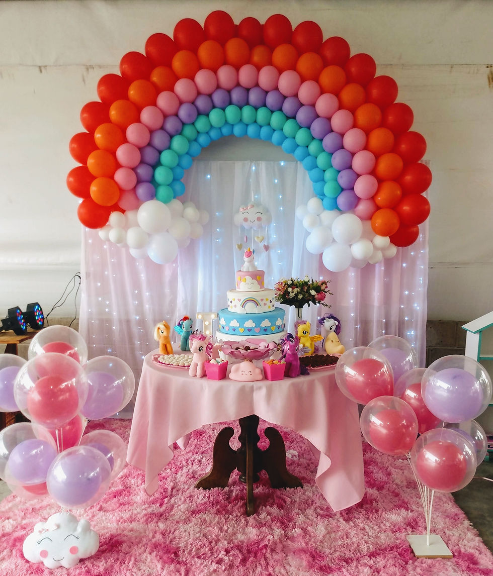 Decoração arco iris