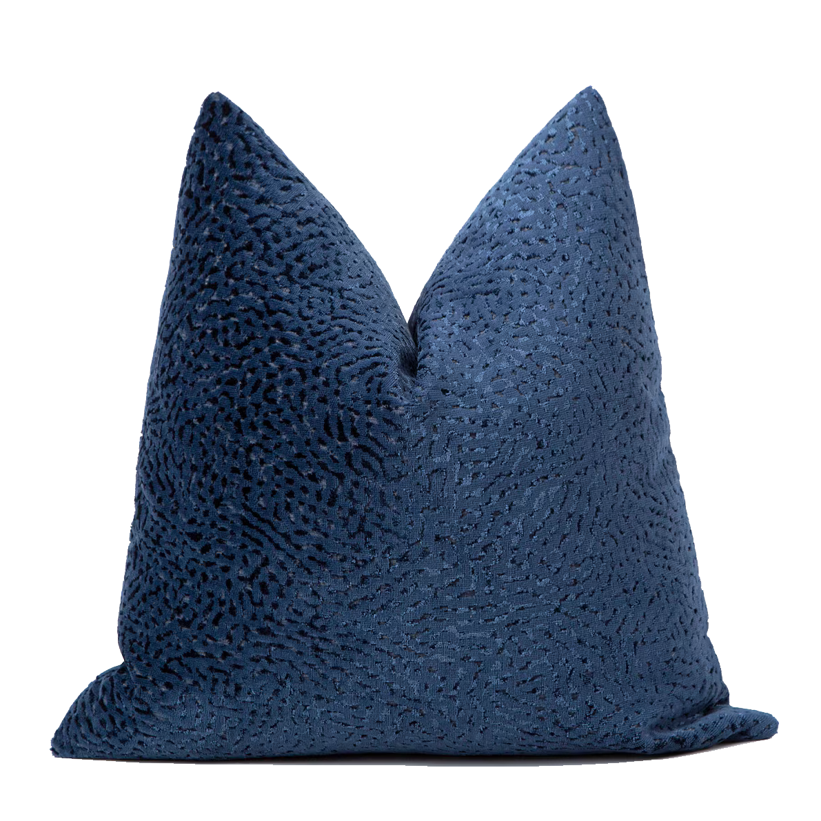 Navy Blue Textured Velvet Cover