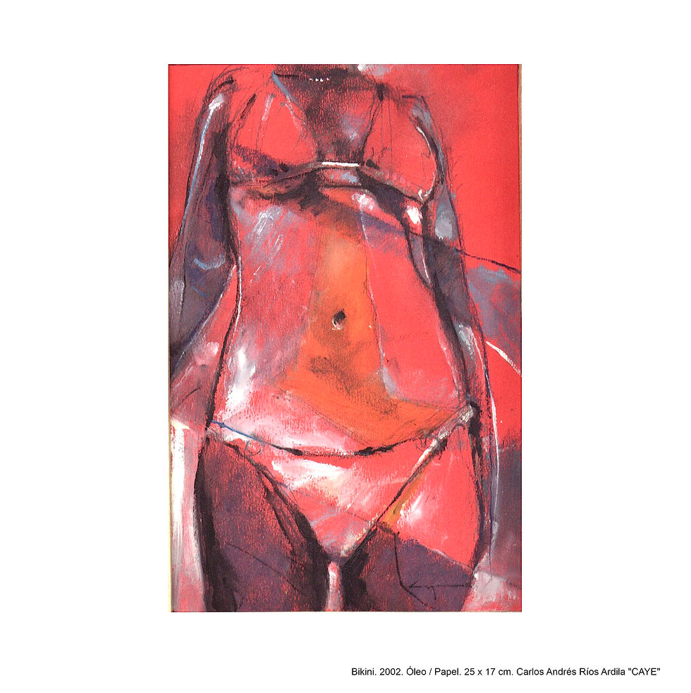 Biquini - 2002 - Óleo Papel - 25 x 17 cm