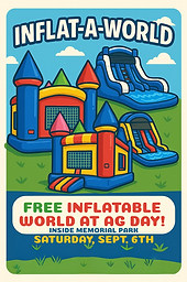 Inflat-A-World at Ag Day 2025 at the South Central Area Fair in Hohenwald, Tennessee