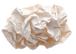 crushed up ball of paper