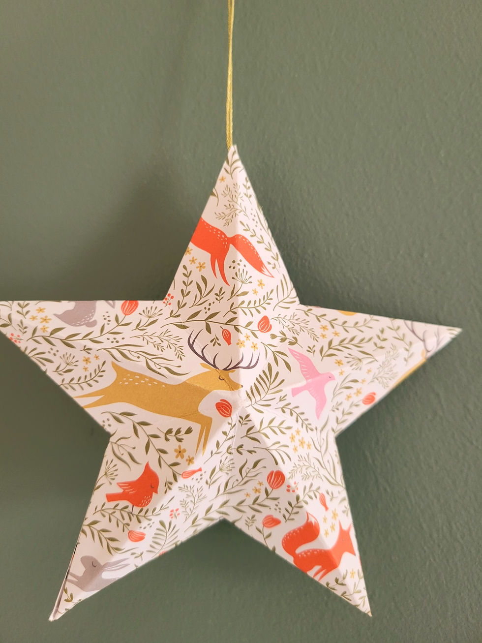Étoile Noël 3D Papier Fait Main - Décoration animaux