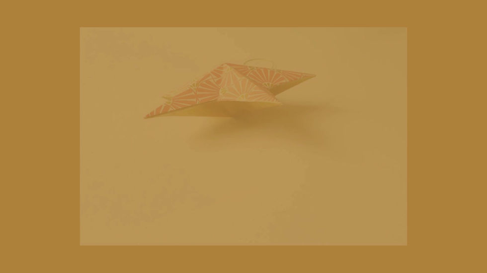 Miniature : Etoile 3D en papier 15x4cm Rose et Or
