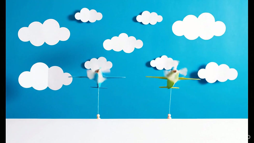 Miniature : Guirlande Avions et nuages - 105 cm papier cartonné recyclé