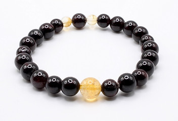 LUXURY JEWELLERY SEMI-PRECIOUS GEMSTONE BRACELETS GARNET CITRINE