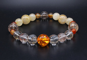 AVATAR MALAS | LUXURY JEWELLERY SEMI-PRECIOUS GEMSTONE BRACELETS AMBER CARNELIAN RED RUTILATED QUARTZ