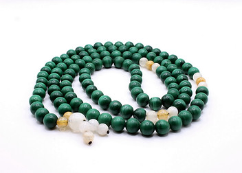 LUXURY JEWELLERY SEMI-PRECIOUS GEMSTONE NECKLACES MALAS MALACHITE CITRINE QUARTZ