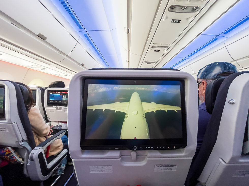 Interior de la cabina d'una avió