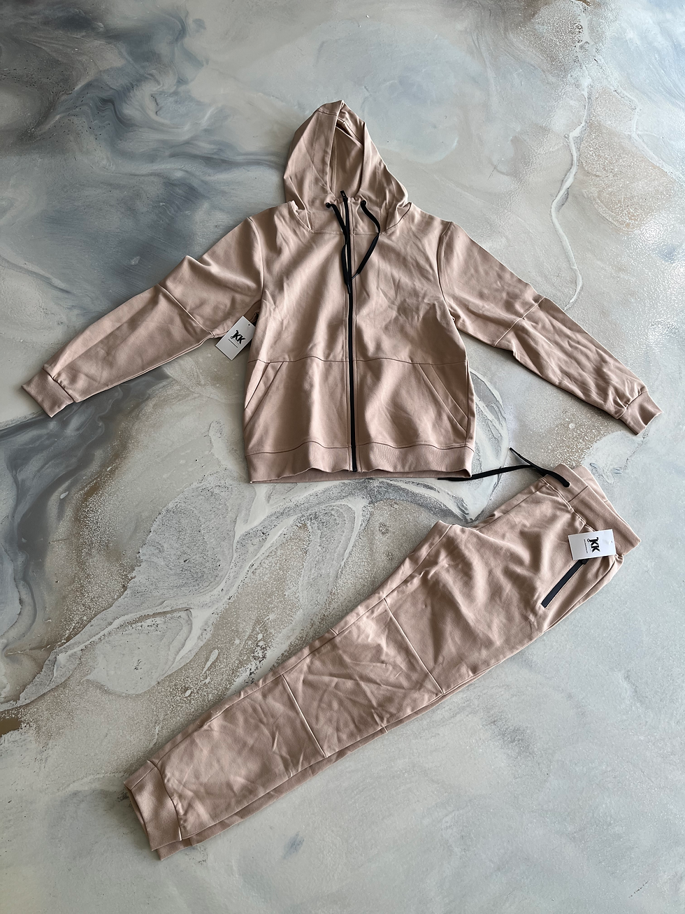 Thumbnail: Men’s Fleece Jogging Suit Tan