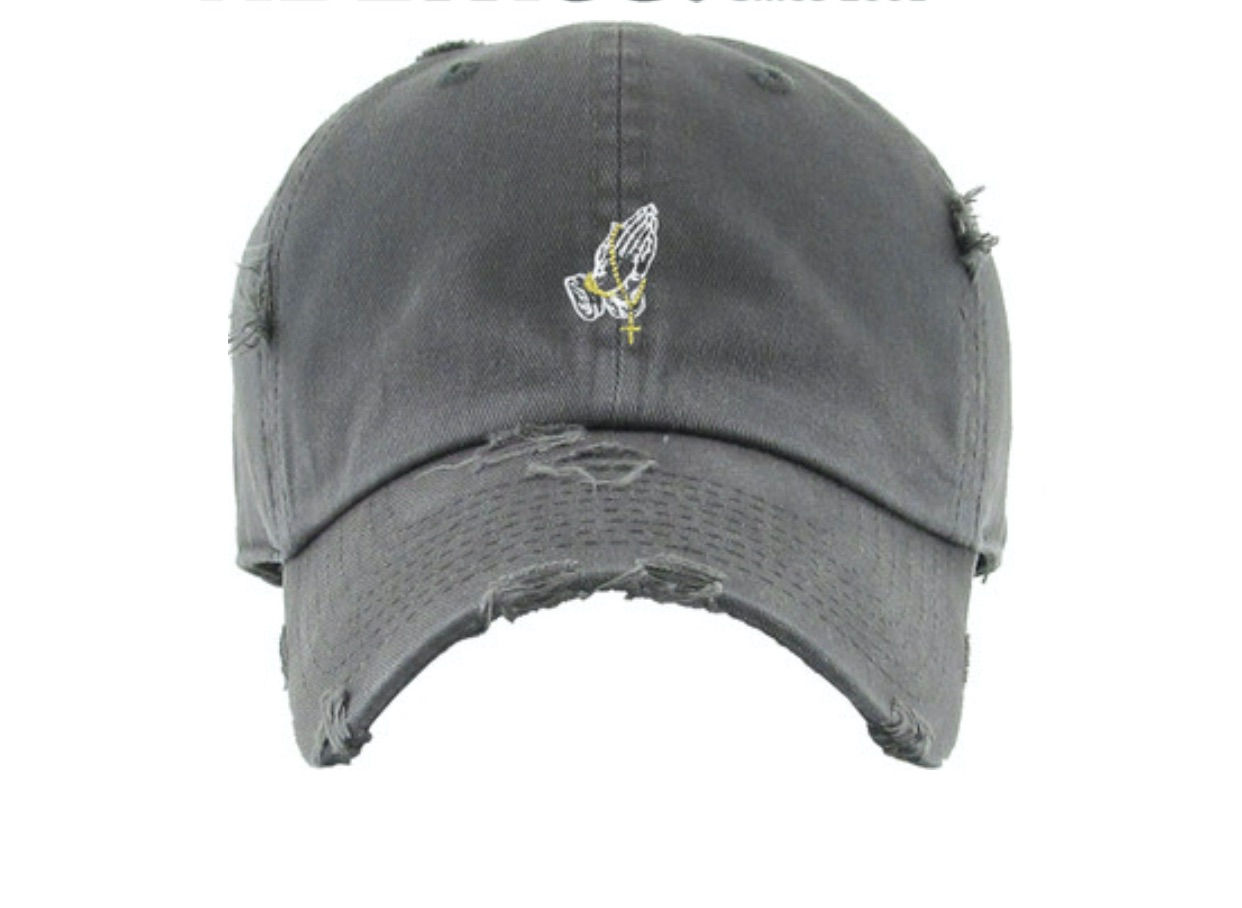 Praying Hands Strapback Grey