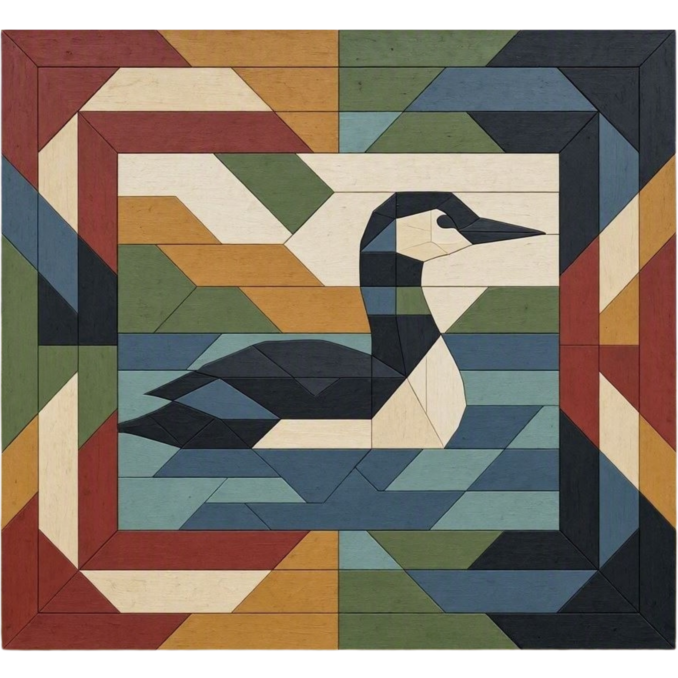 Loon Barn Quilt Pattern Traceable Printable: Wisconsin Barn Quilt Co