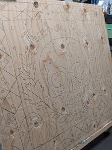 Pattern traced on board substrate