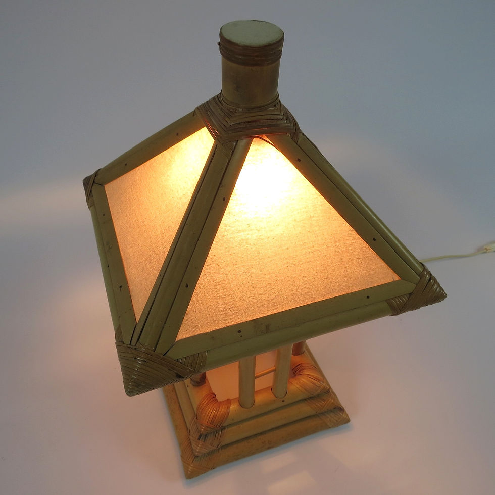 Miniatura: Set of 2 bamboo table lamps