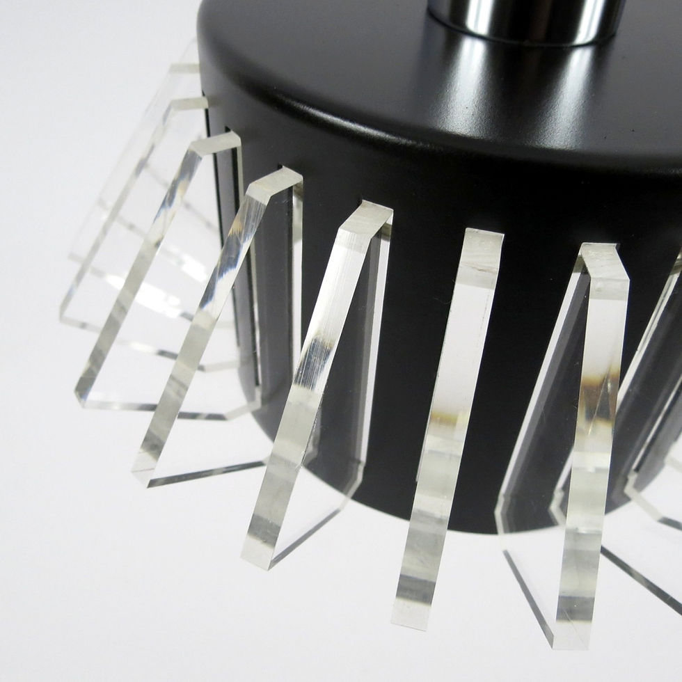 Miniatura: Space Age plexiglass and metal pendants
