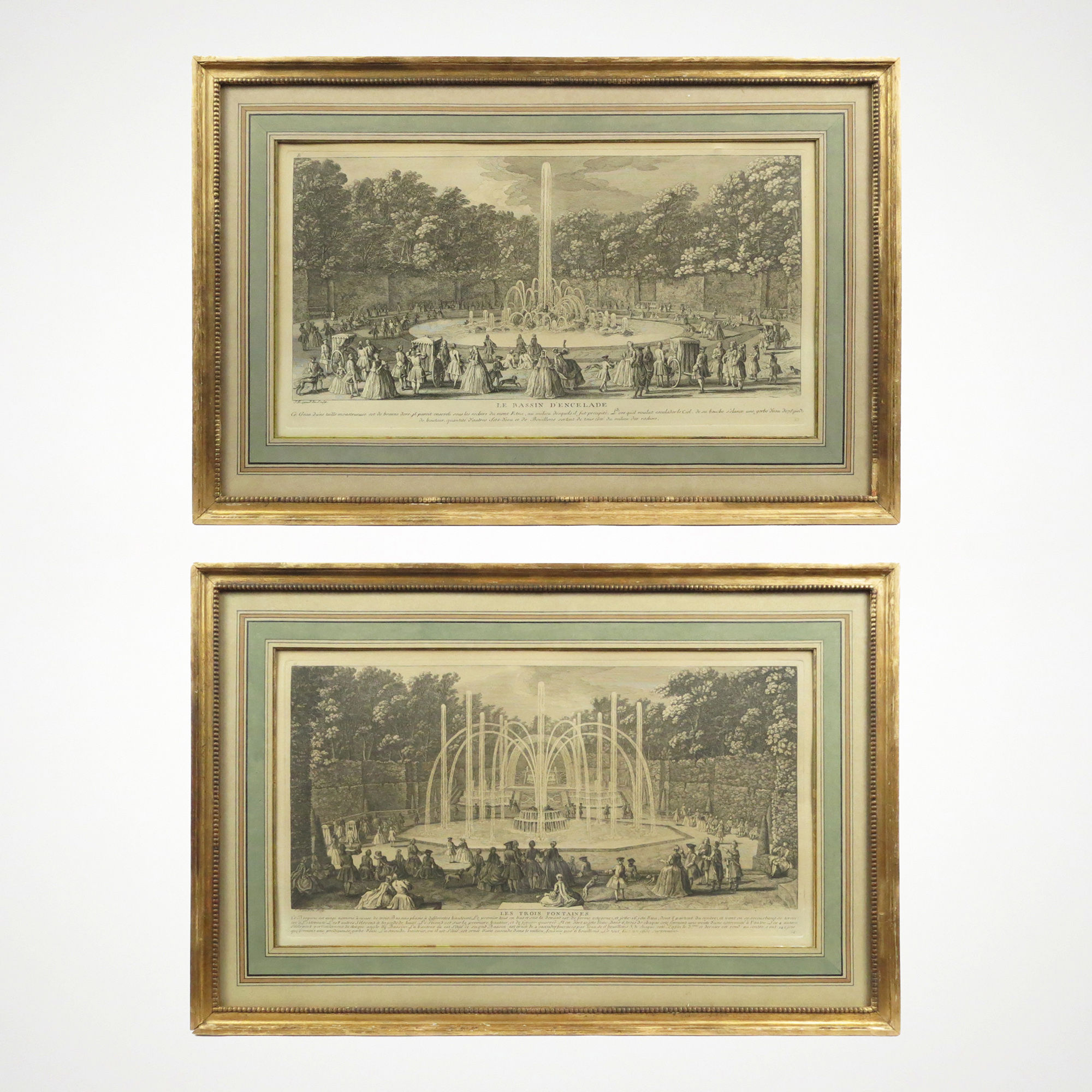 Set of 2 Jacques Rigaud engravings