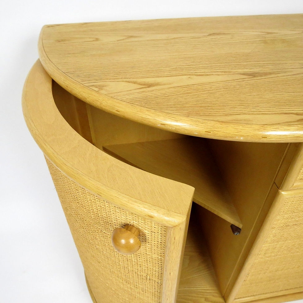 Miniatura: Rattan and wood Dutch sideboard from Rohé Noordwolde