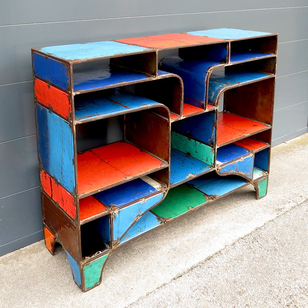 Thumbnail: Brutalist shelve of recycled metal